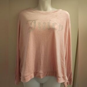 Vintage Juicy Couture PJ Top. Pink Velour. Size xl.